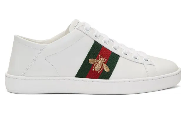 Gucci White Leather Ace Sneakers (475208 A9L60)