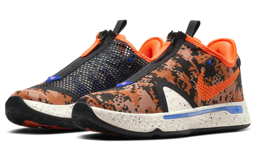 Nike PG 4 ‘Digi-Camo’ Light Cream/Terra Blush/Racer Blue/Total Orange (CD5079-200)