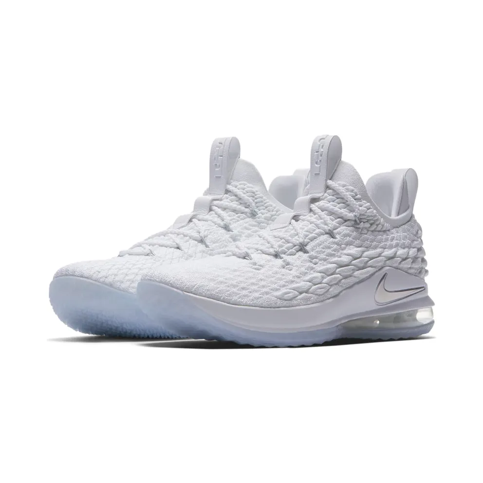 Nike LeBron 15 Low White Metallic Silver White/Metallic Silver-White (AO1755-100)