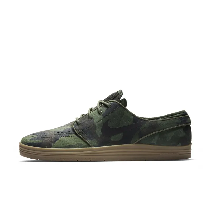 Nike SB Lunar Stefan Janoski Green Camo Cargo Khaki/Black-Gum Medium Brown (669563-302)