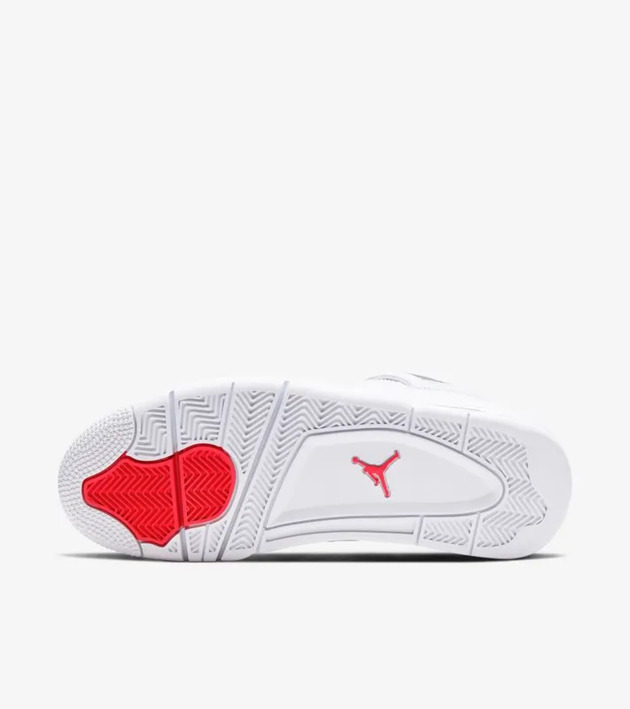 Jordan 4 Retro Metallic Red (GS) White/University Red-Metallic Silver (408452-112)