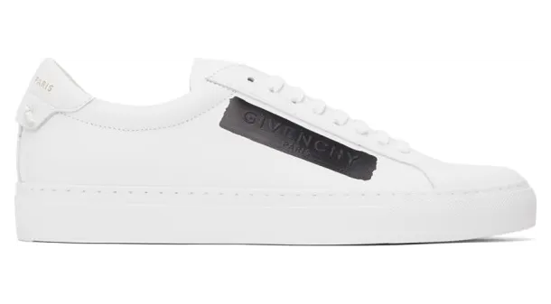 Givenchy White and Black Latex Band Urban Street Sneakers (BH0002H0T0)