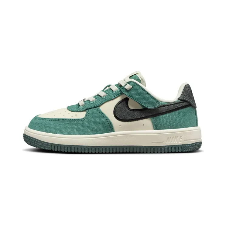 Nike Force 1 Low EasyOn PS “Coconut Milk / Bicoastal / Gum Dark Brown / Vintage Green” (HJ4293-100)