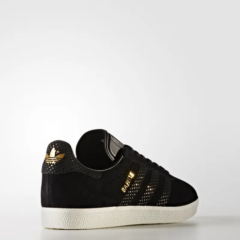 adidas Gazelle Core Black Gold Metallic (W) Core Black/Core Black/Gold Metallic (BY9364)