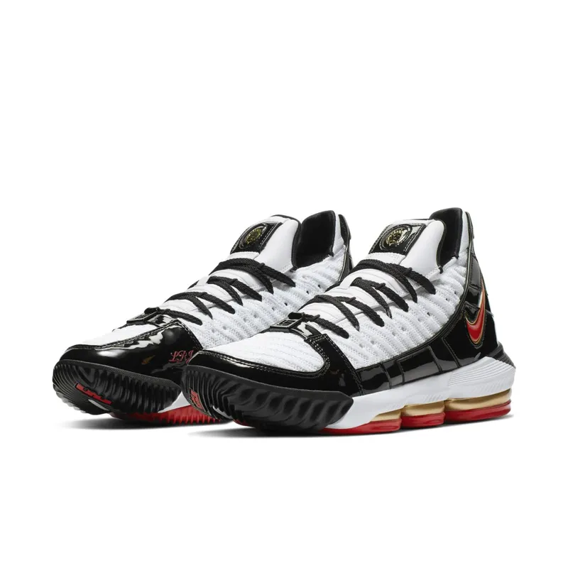 Nike LeBron 16 Remix White/Black-Metallic Gold-Varsity Crimson (CD2451-101)