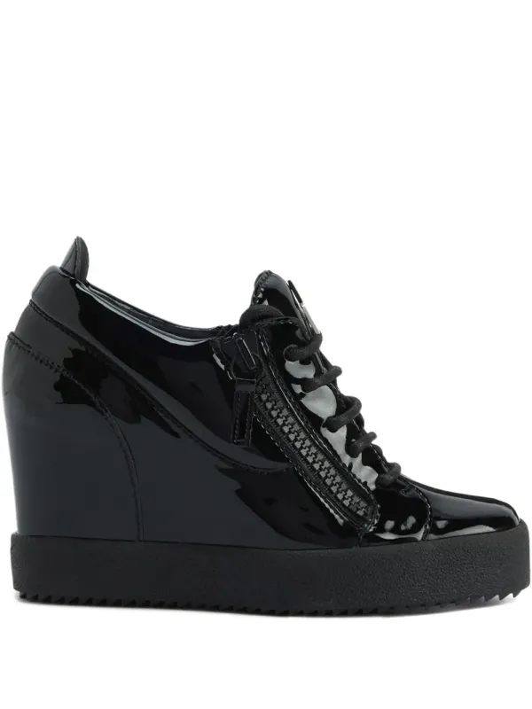 Giuseppe Zanotti Addy Wedge sneakers with ritssluiting – Black (RW50023H02)