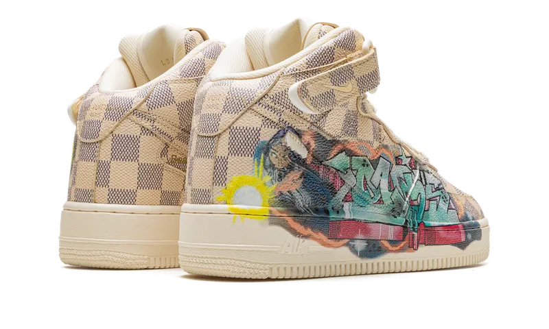 Nike Louis Vuitton Air Force 1 Mid “Virgil Abloh – Graffiti” (1A9VE0)