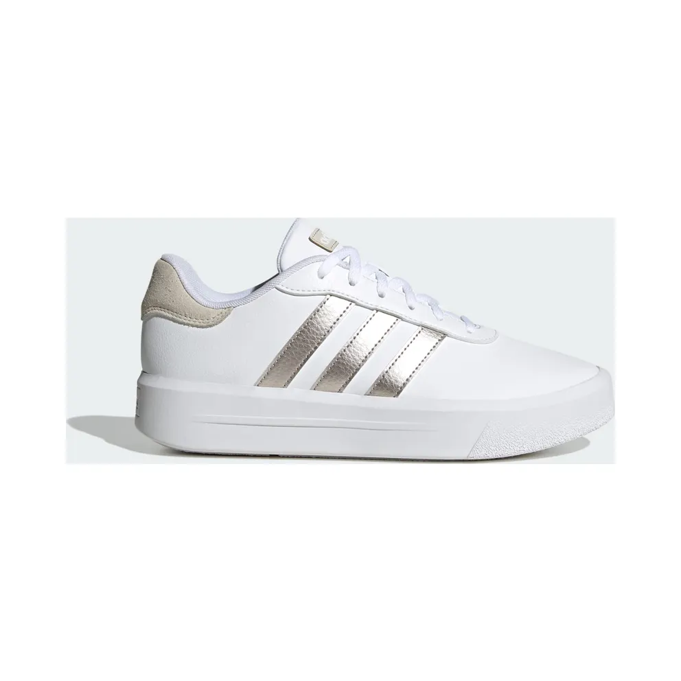 adidas Court Platform Schuh Cloud White / Champagne Met. / Aluminium (ID1969)