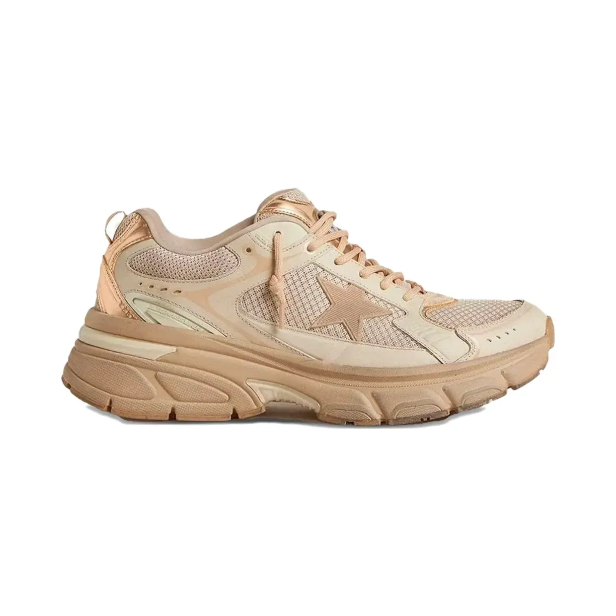 Golden Goose Lightstar und Mesh mit Stern Nude (GMF00724F007330)