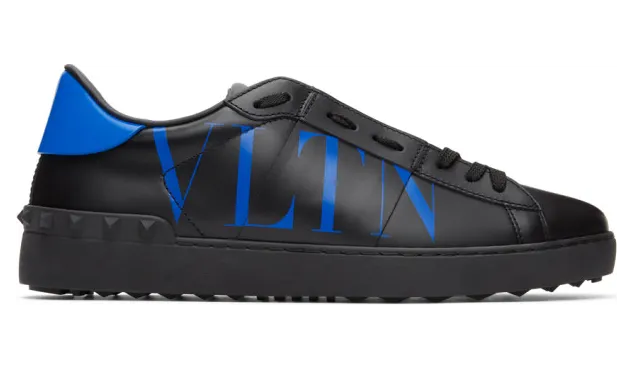 Valentino Black and Blue Valentino Garavani VLTN Open Sneakers (UY2S0830NHN)