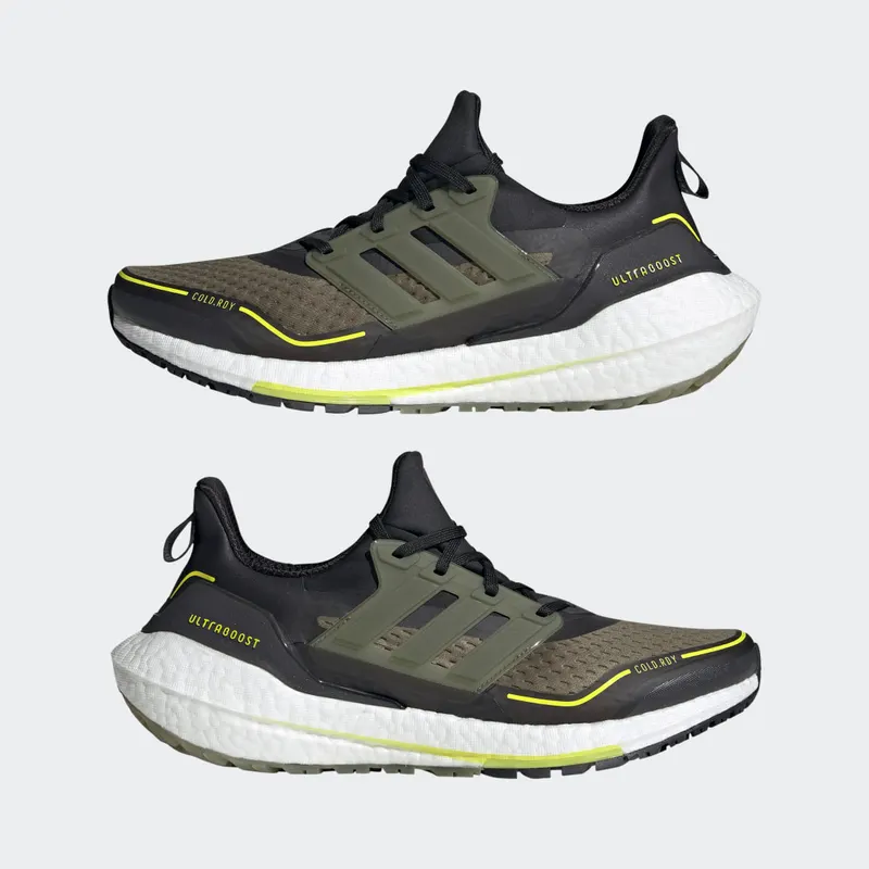 adidas Ultraboost 21 COLD.RDY Core Black / Focus Olive / Acid Yellow (S23896)