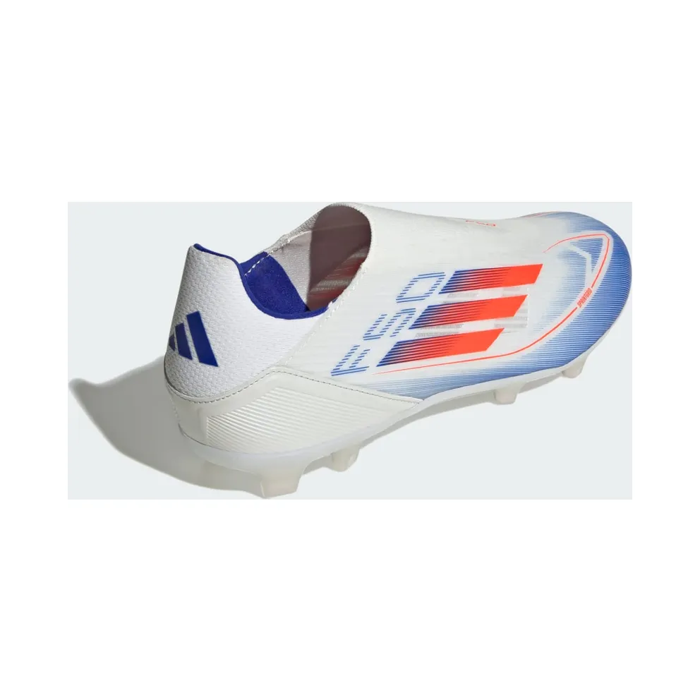 adidas F50 League Laceless Firm/Multi-Ground Cloud White Solar Red Lucid Blue (IE0606)