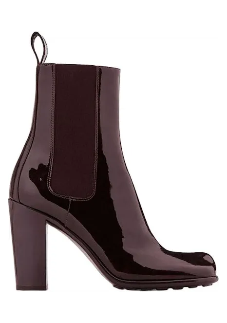 Bottega Veneta Patent Leather Ankle Boot Brown (684511V1AP06088)