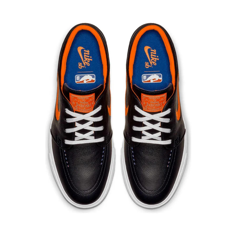 Nike SB Zoom Stefan Janoski NBA Knicks Black/Brilliant Orange-Rush Blue (BQ6397-024)