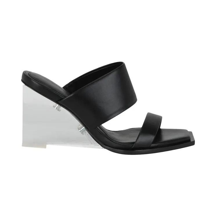 Alexander McQueen Shard Leather Sandals Black (746243-WIDQ0-1000)