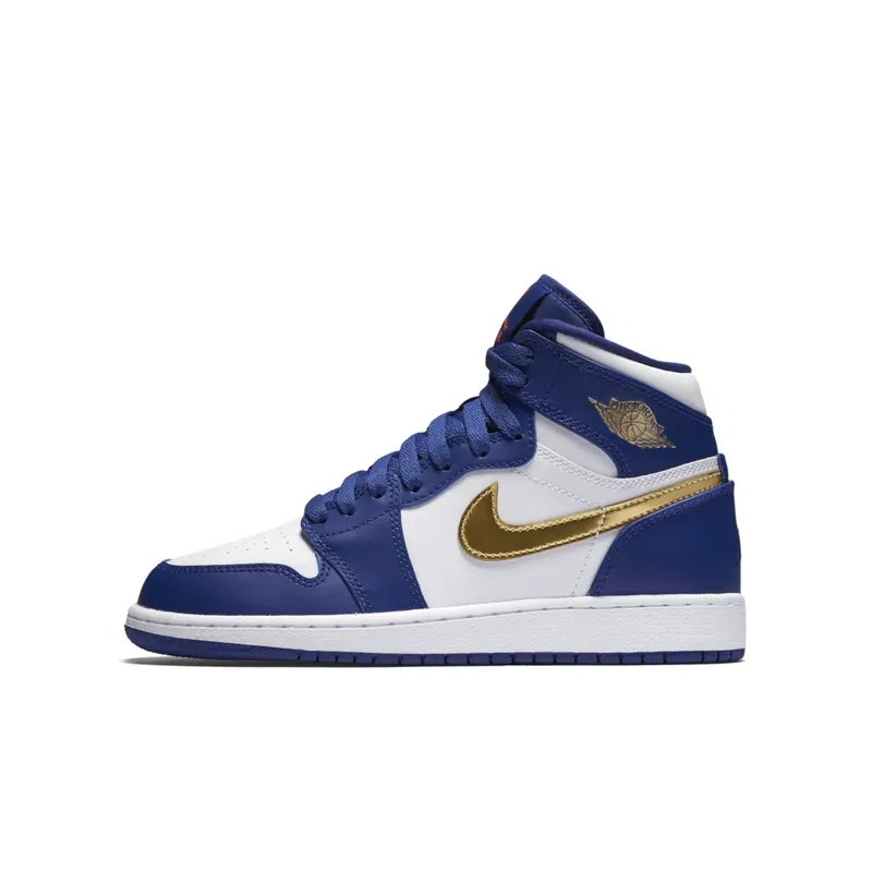 Jordan  1 Retro High Gold Medal (GS) Deep Royal Blue/Metallic Gold Coin-White (705300-406)