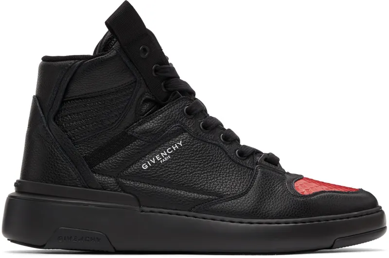 Givenchy Black & Red Wing Hi (BH002JH0SS009)