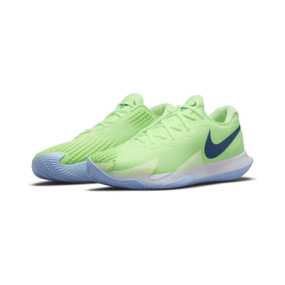 NikeCourt Air Zoom Vapor Cage 4 Rafa (gravel) Green “Lime Glow / White / Aluminium / Hyper Blue” (DM2418-333)
