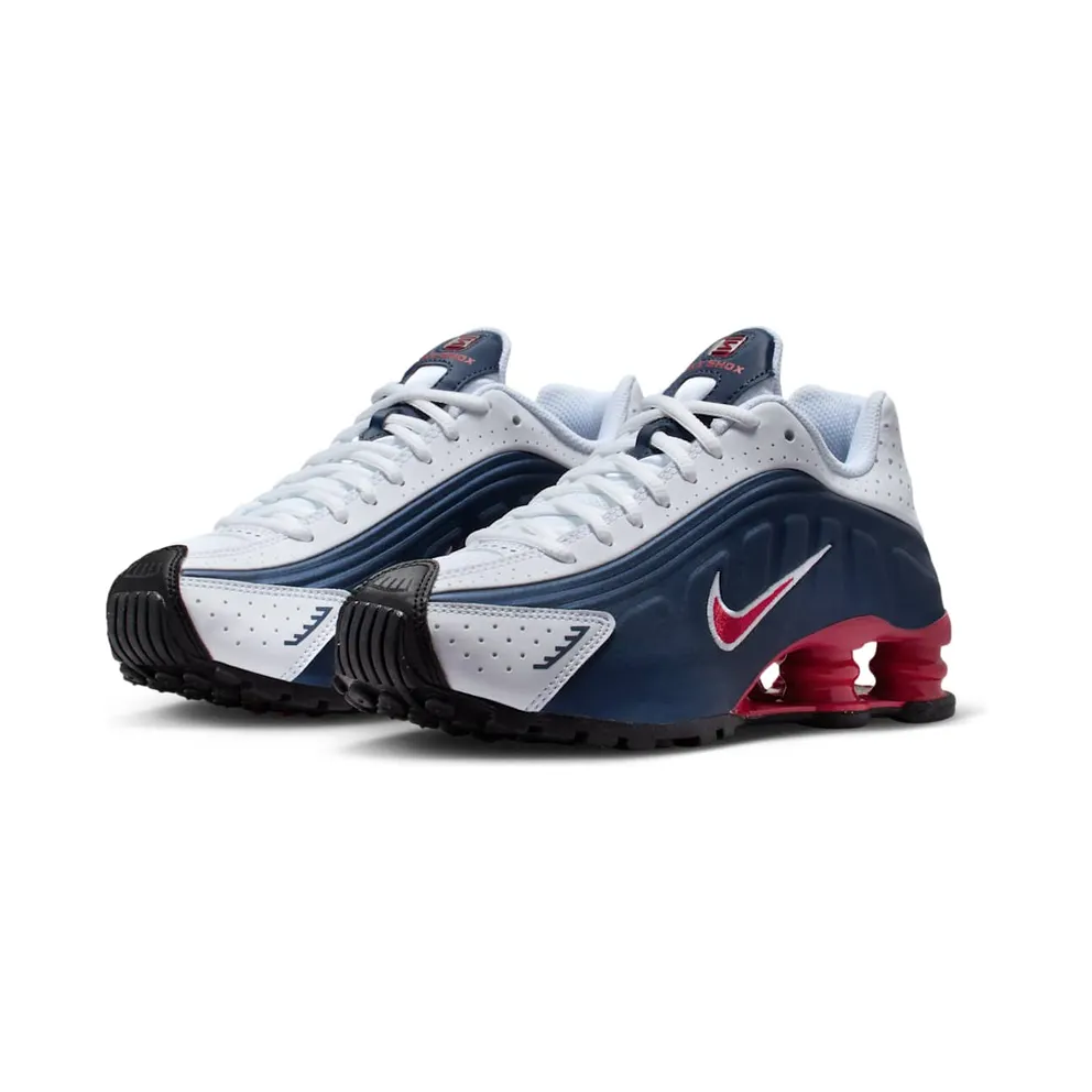 Nike Shox R4 “Midnight Navy / White / Metallic Silver / Gym Red” (CW2626-400)