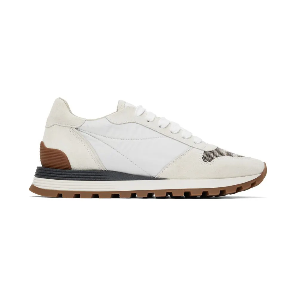 Brunello Cucinelli Off-White Suede Sneakers (MZSFG1960)