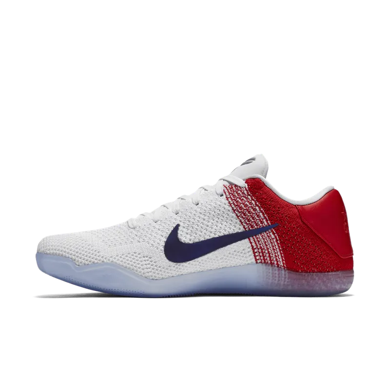 Nike Kobe 11 Elite Low USA White/University Red-Deep Royal Blue-Metallic Silver (822675-184)