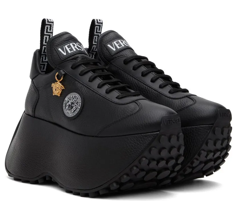 Versace Black Triplatform Sneakers (1004529_1A03272_1B00V) (4)