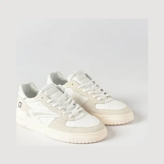 D.A.T.E D. A.T. E. Torneo Pure Basic Leather Sneakers White 1 (M441TPBAWH)