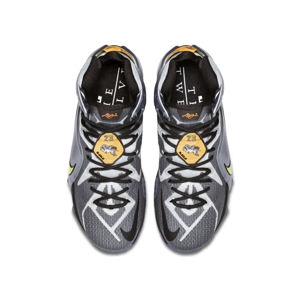Nike LeBron 12 Flight Wolf Grey/Bright Citrus-Black (684593-080)