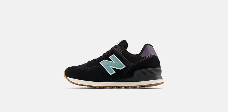 New Balance 574 Black Faded Teal Dark Mercury (WL574RA)