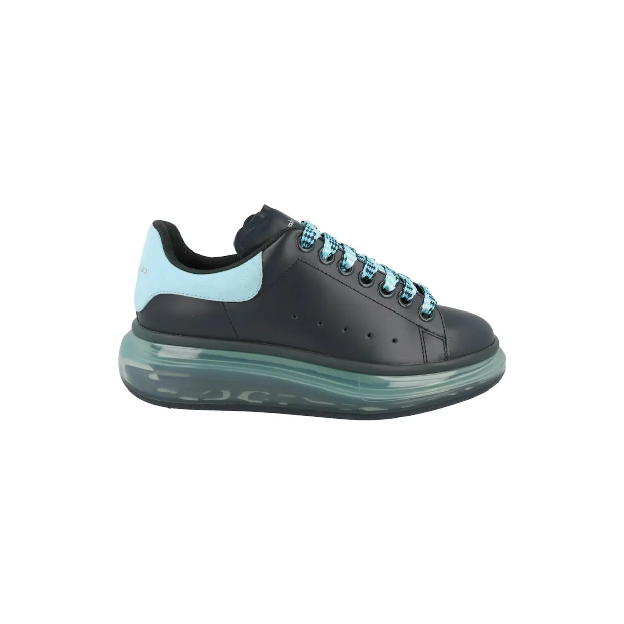 Alexander McQueen Oversized Transparent Sole Black Aqua (666893 WHXMA 1136)