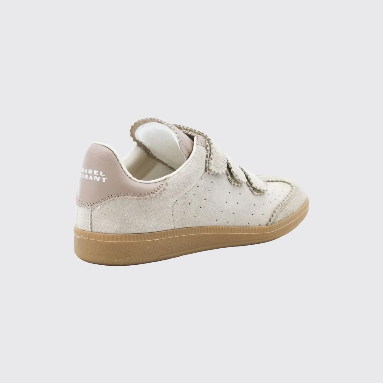 Isabel Marant Beth Suede Trainers with Velcro Strap Closure Grey (BK0013FAA1E22S50TA) (2)