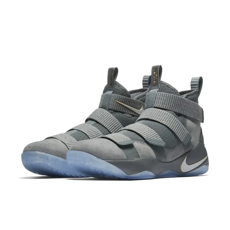 Nike LeBron Zoom Soldier 11 Cool Grey Cool Grey/Pure Platinum-Metallic Gold (897644-010)