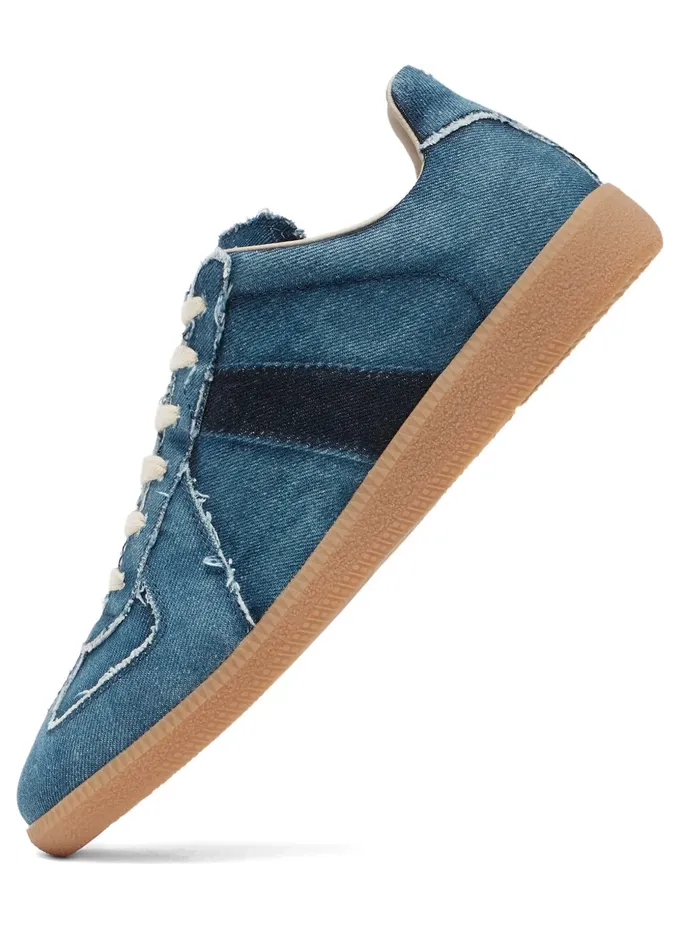 Maison Margiela Replica Denim sneakers met vervaagd effect – Blauw (S97WS0089P7578)