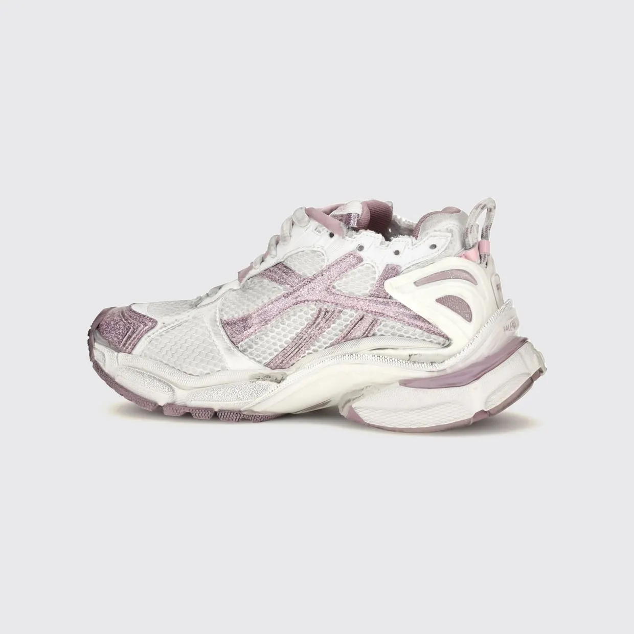 Balenciaga Runner Distressed-Effect Mesh and Rubber Trainers White (772767WRNGF9550) (2)