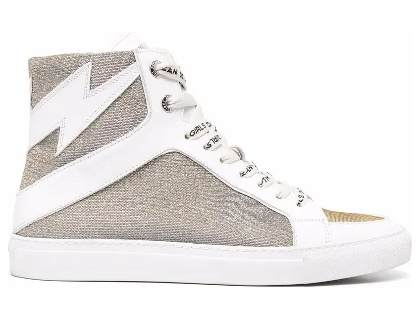 Zadig&Voltaire Sneakers mit Glitter – Weiß (SWSN00030)