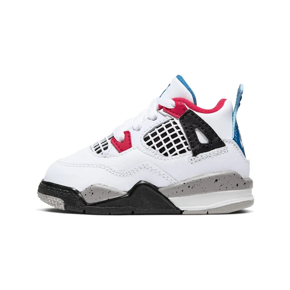 Jordan 4 Retro What The (TD) White/Military Blue-Fire Red-Black-Cement Grey (BQ7670-146)