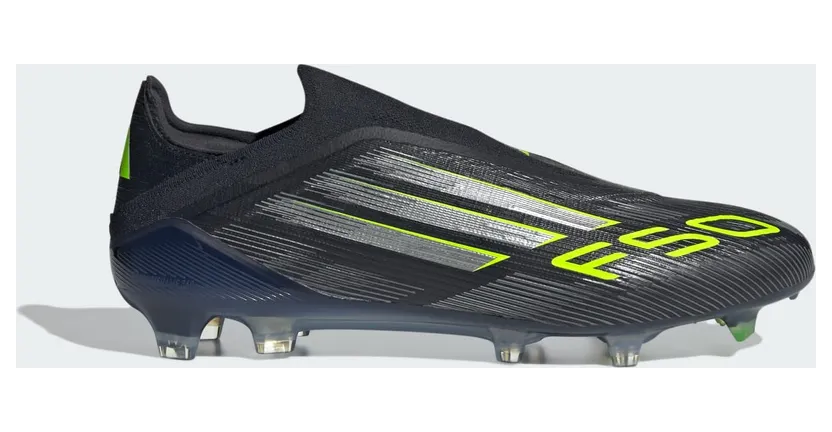 adidas F50 Elite Laceless FG Core Black Iron Metallic Lucid Lemon (JH7629)