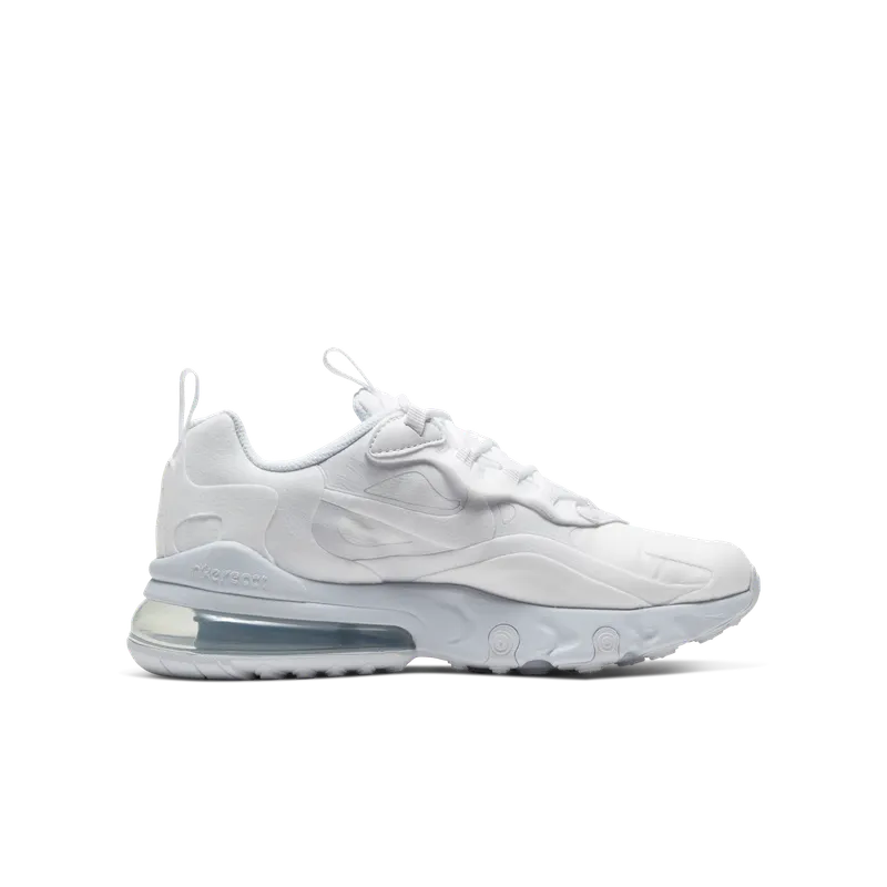 Nike Air Max 270 React White (GS) White/Metallic Silver/White (BQ0103-100)