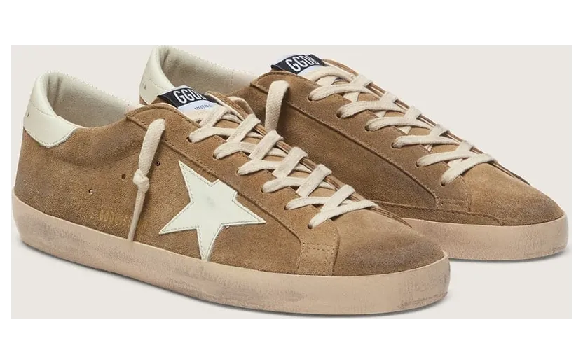 Golden Goose Men’S Super-Star In Tobacco Suede With White Leather Star (GMF00101.F008926.16121) (2)