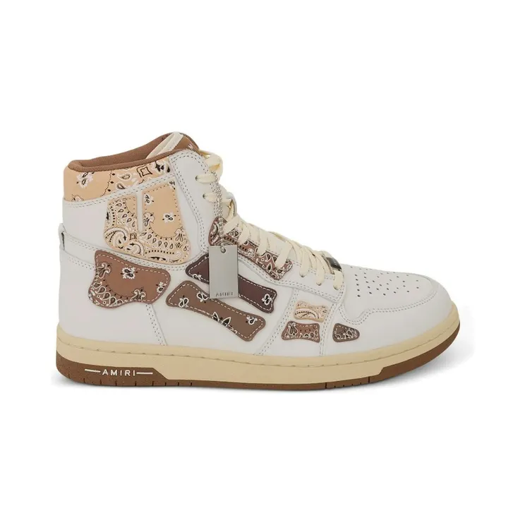 AMIRI Skel Top Hi Bandana Brown White (MFS032 126)