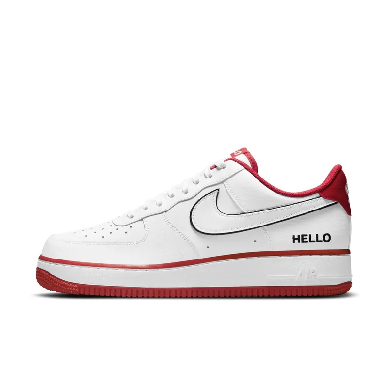 Nike Air Force 1 Low ’07 LX Hello – “White / University Red / Black / White” (CZ0327-100)
