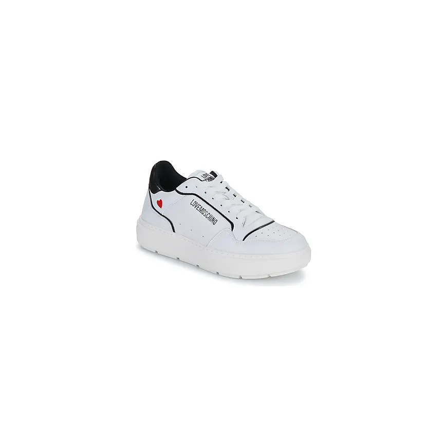 Love Moschino Witte platte met logo hart “White” (JA15144G1L242JLJC110A)