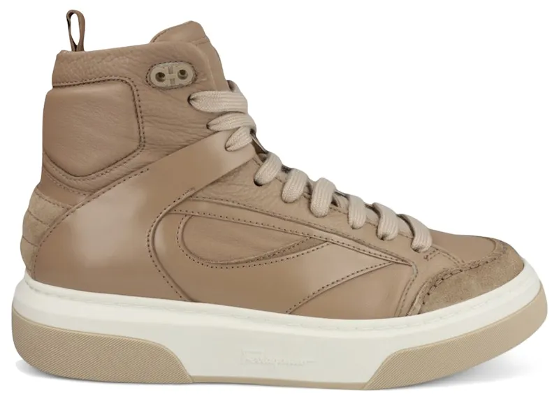 Ferragamo Cassio Leather High Top Bone (021270-762717-M)