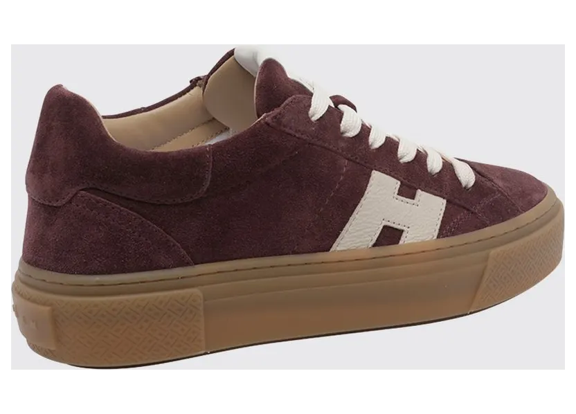Hogan Crosswind Suede Leather Platform Sneakers Brown (HXW7050GB00UHT0FD8) (2)