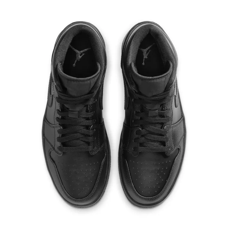 Air Jordan Nike AJ I 1 Mid Triple Black (2020) (554724-091)