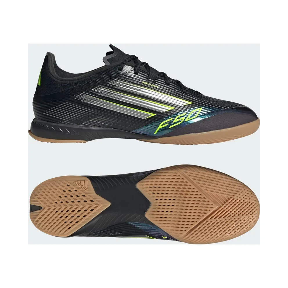 adidas F50 League Indoor Boots “Core Black / Iron Metallic / Lucid Lemon” (JH7720)