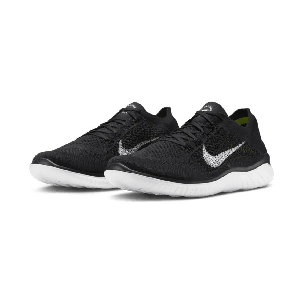 Nike Free RN Flyknit 2018 Black White Black/White (942838-001)
