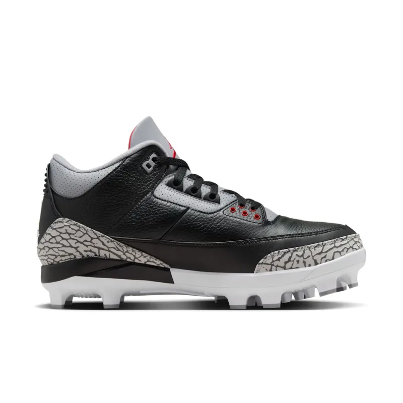 Air Jordan 3 Cleats “Black Cement” (FZ8627-001)