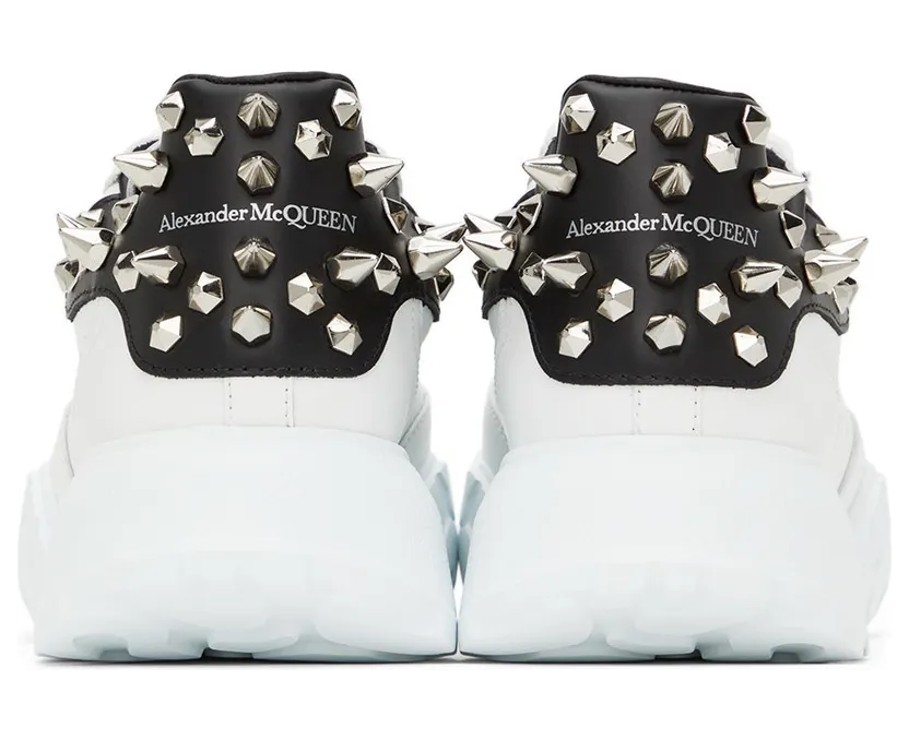 Alexander McQueen White Leather Court Sneakers (708081WICD5) (2)