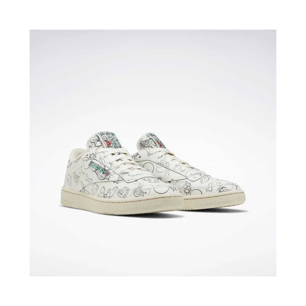 Reebok Club C Tom & Jerry All-Over Chalk/Paper White-Excellent Red (Other Brands Other)